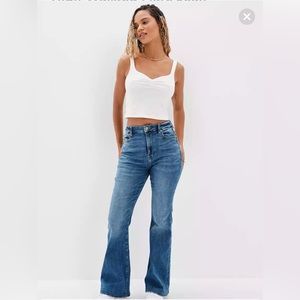 AE Ne(x)t Level Curvy Super High-Waisted Flare Jean size 12
